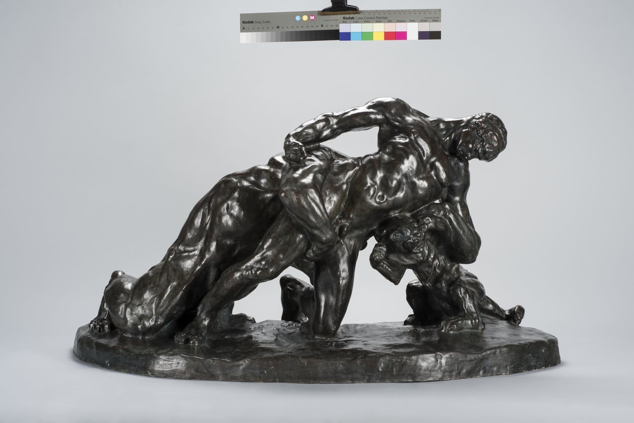 Homme en combat avec un lionceau - Arthur Putnam