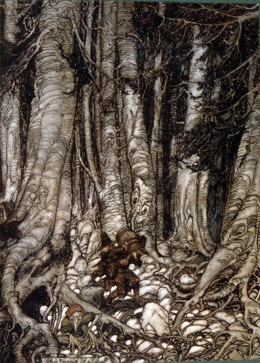 Illustration par Arthur Rakham de Rip Van Winkle, une nouvelle de l