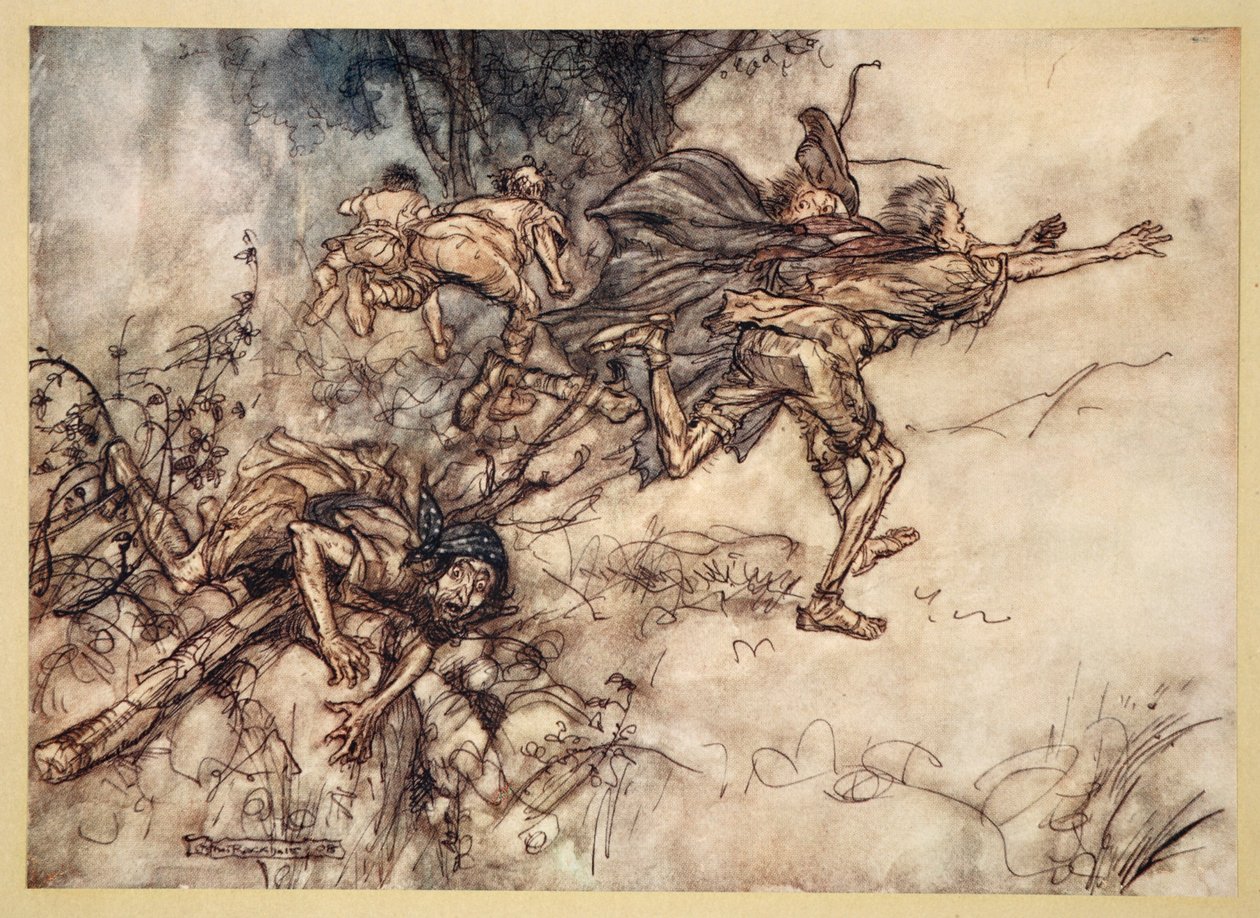 O monstrueux ! O étrange ! nous sommes hantés. Priez, maîtres ! fuyez, maîtres ! Aidez !, illustration de 