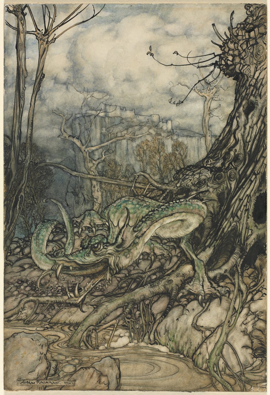 Le Dragon Vert - Arthur Rackham