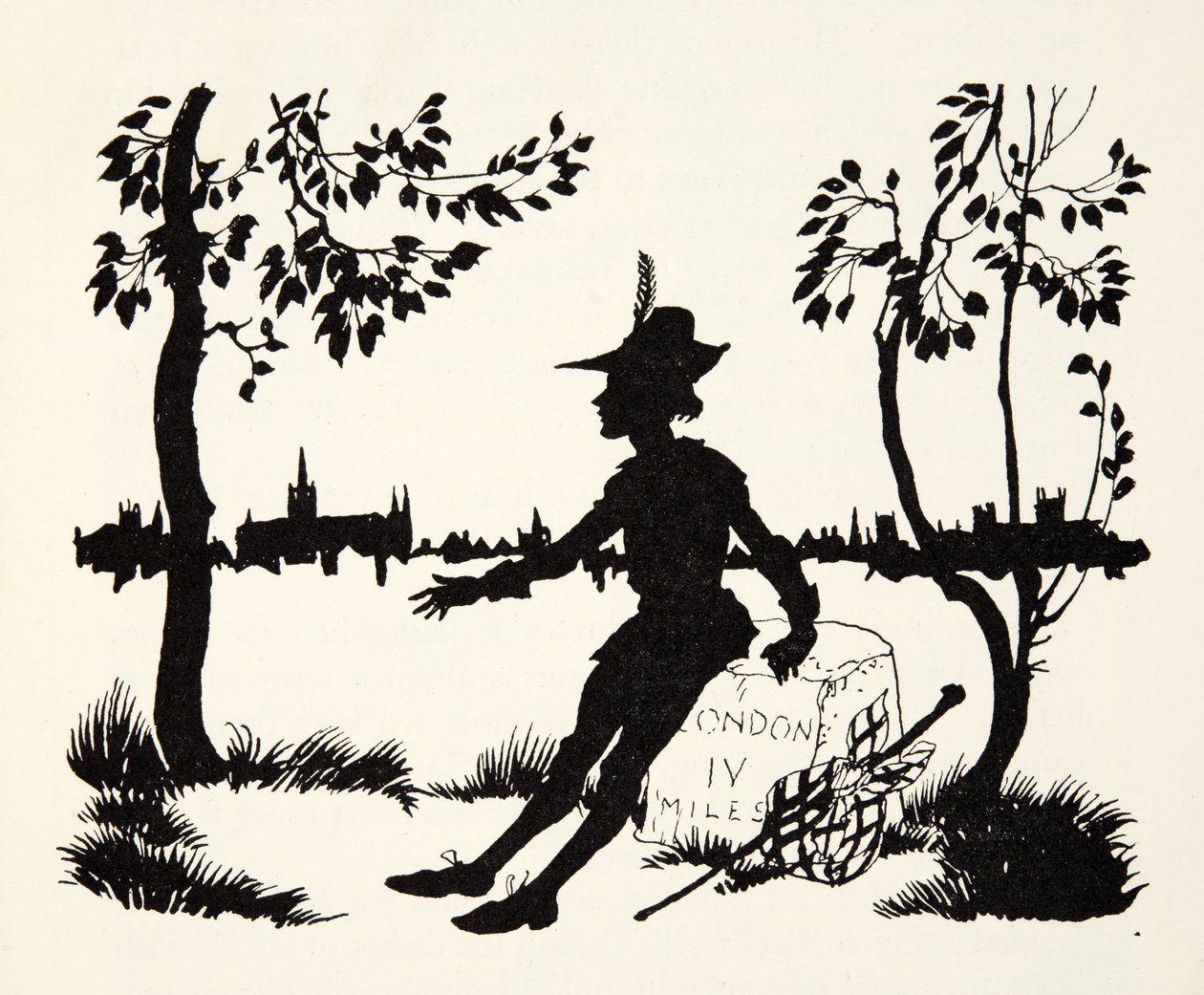 Tourne encore Whittington, trois fois maire de Londres, de The Arthur Rackham Fairy Book, pub. 1933 - Arthur Rackham