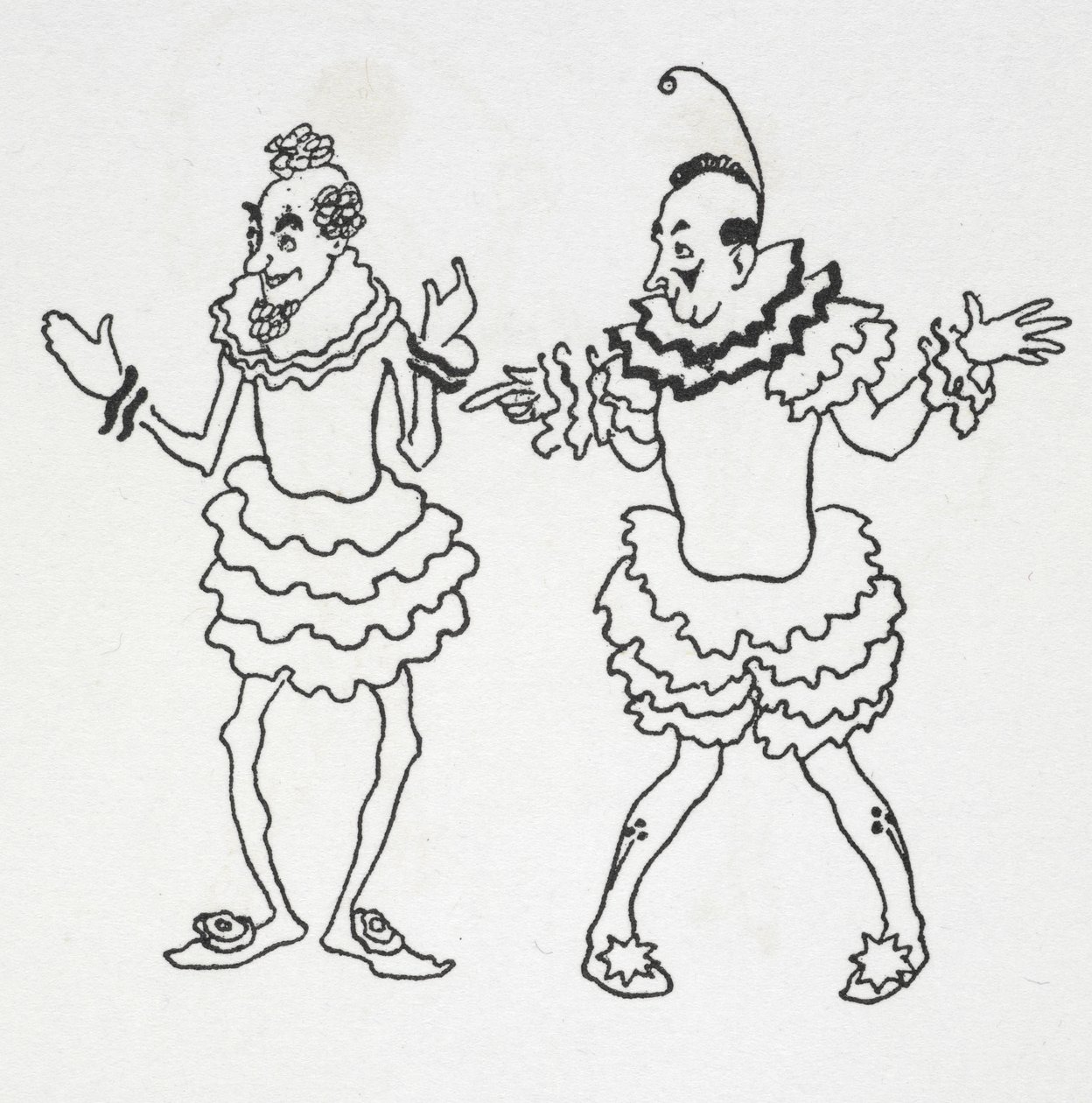 Deux clowns - Arthur Rackham