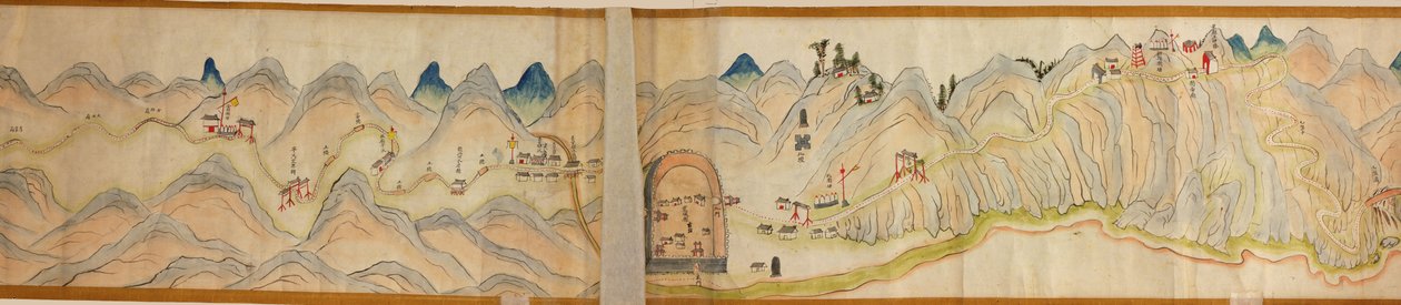 16 000. fourni. Orienté avec le nord à droite. Relief montré picturalement. Couvre la rivière Wei dans Baoji Xian, Shanxi Sheng jusqu