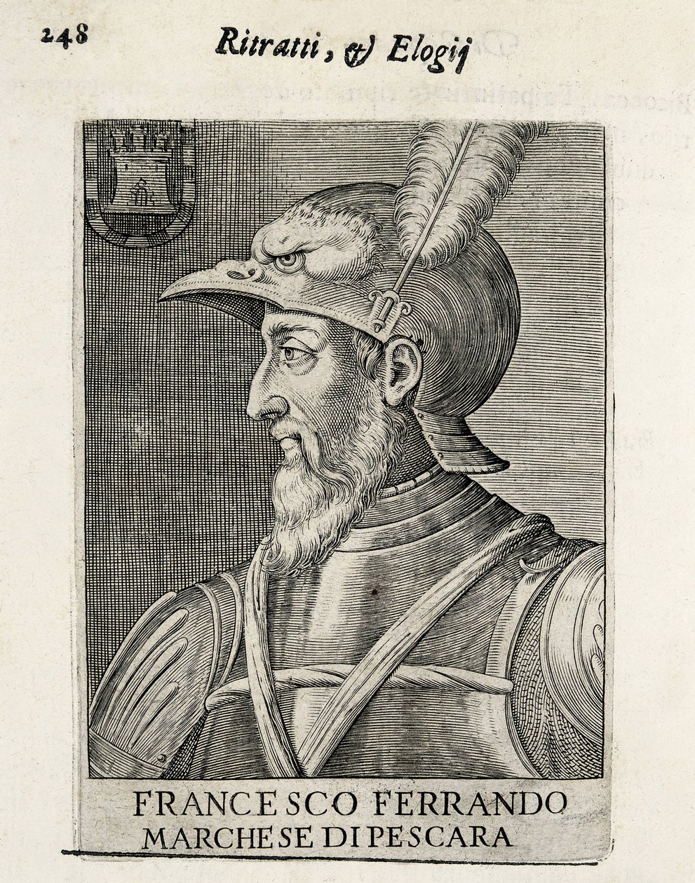 AVALOS, Fernando Francisco (1490-1546). Général espagnol. Xylographie. ESPAGNE. MADRID (COMMUNAUTÉ AUTONOME). Madrid. Bibliothèque Nationale - Artist Unknown