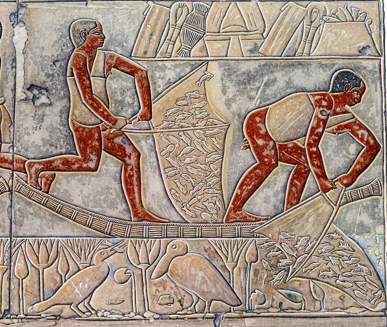 Art Égypte : pêche à l