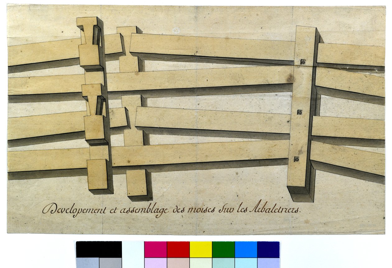 Développement et assemblage des montures sur des fermes - Artist Unknown