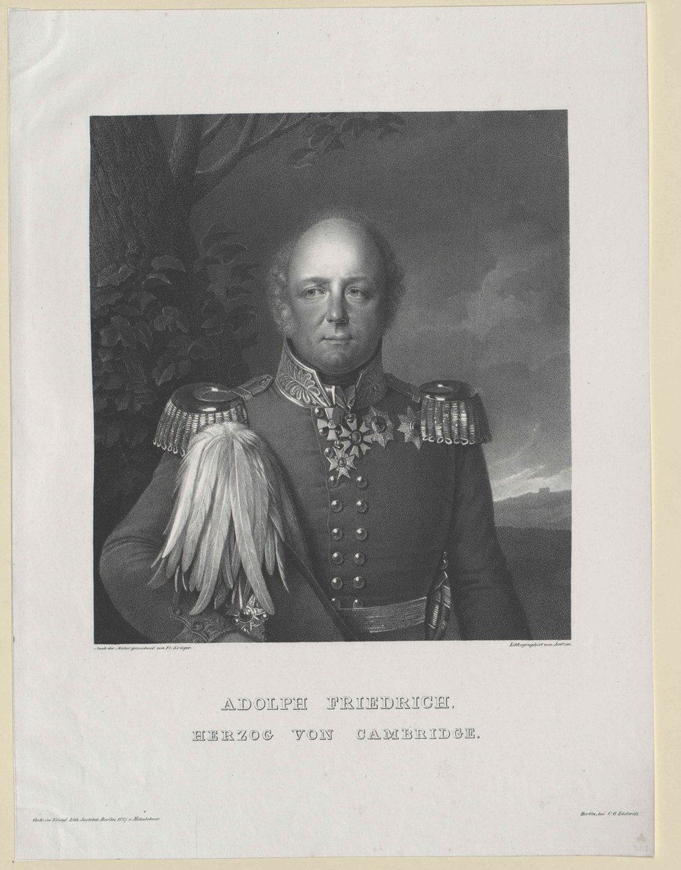 Duc de Cambridge Adolf Friedrich - Artist Unknown