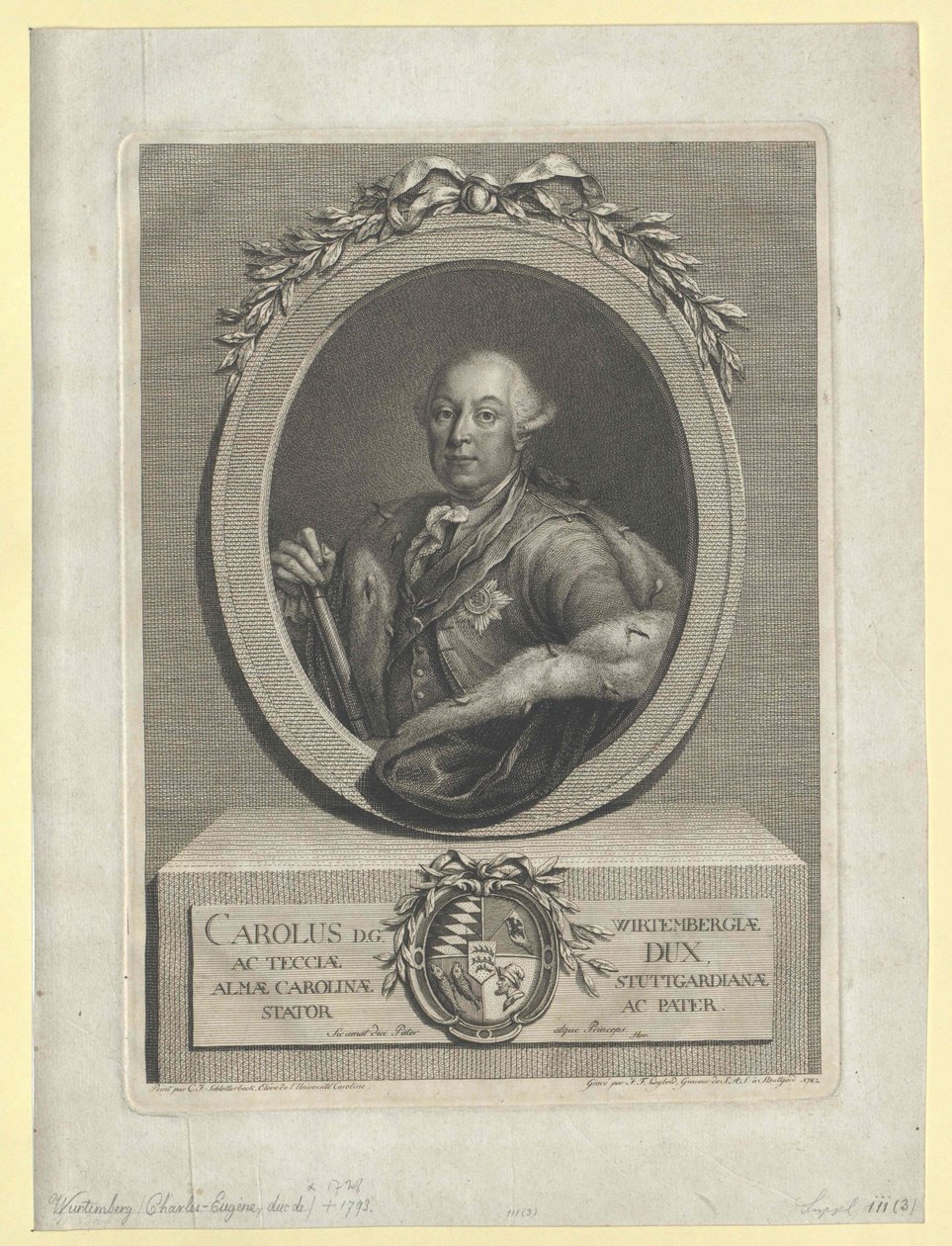 Duc de Wurtemberg Charles II Eugène - Artist Unknown