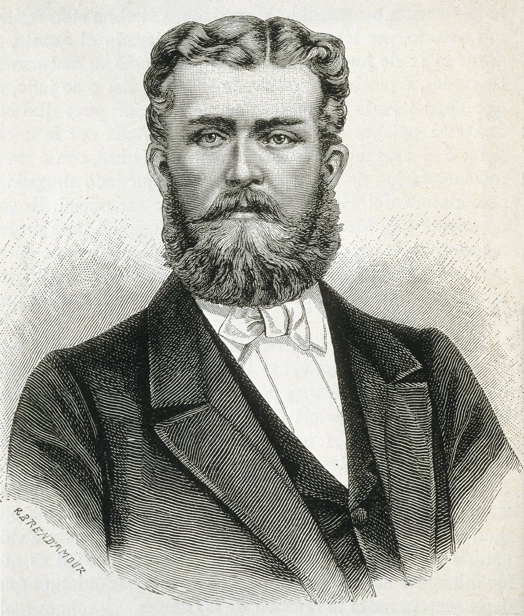 HOHENZOLLERN-SIGMARINGEN, Léopold (1835-1905). Frère du roi Carol Ier de Roumanie et père du futur roi Ferdinand de Roumanie. Gravure - Artist Unknown