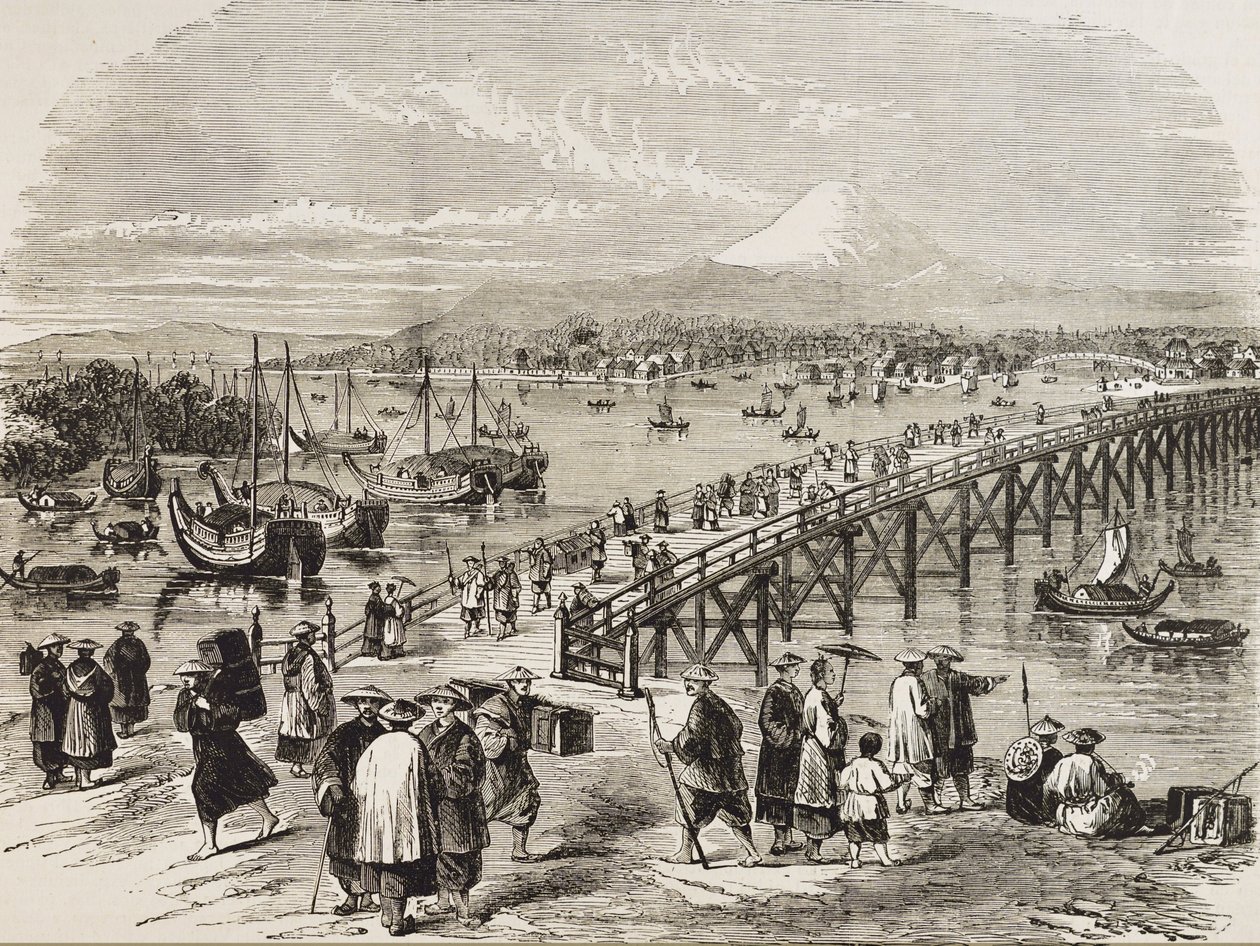 JAPON (19e siècle). Ville d