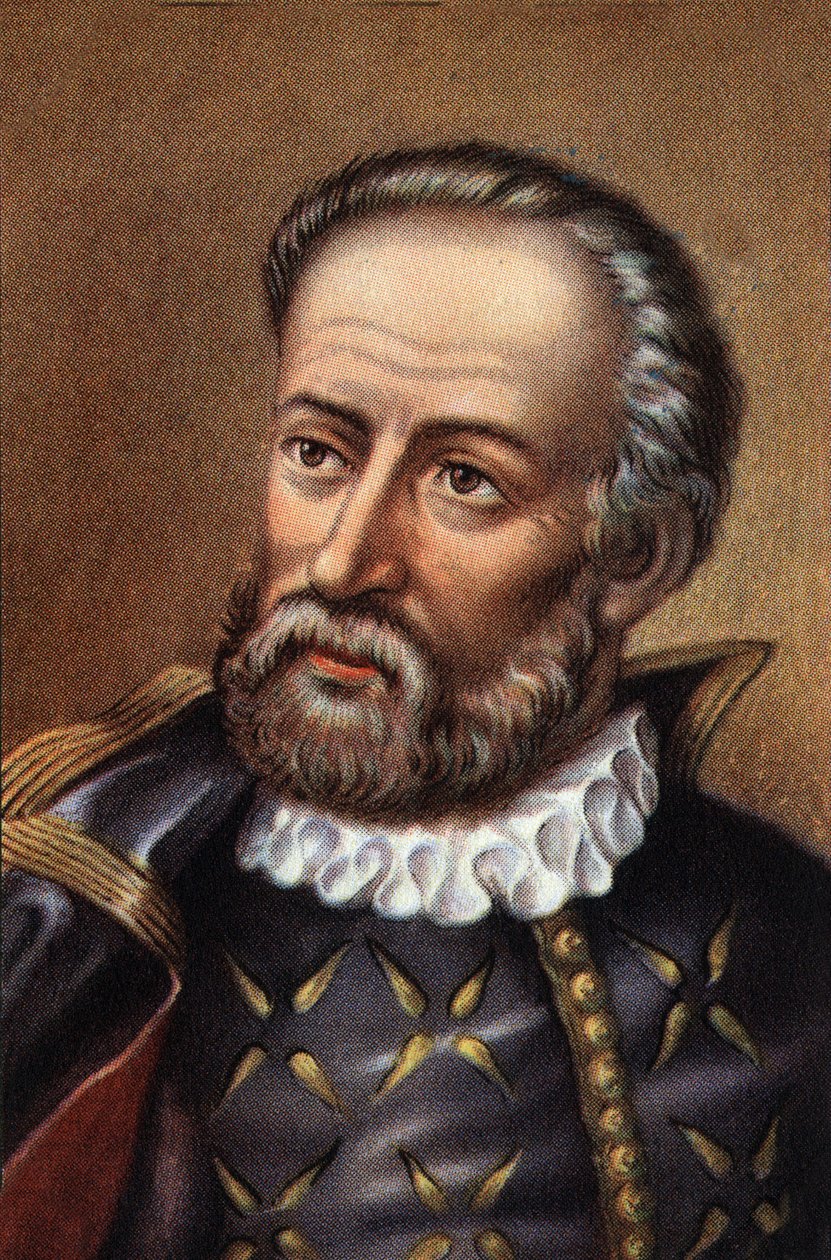 Portrait de Fernand de Magellan Navigateur portugais (chromo) - Artist Unknown