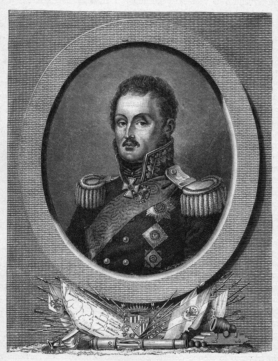 Portrait du Maréchal Comte Louis Adolphe Pierre zu Sayn Wittgenstein - - Artist Unknown