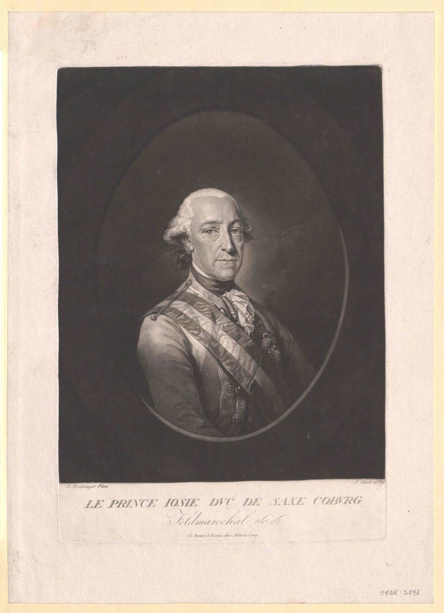Prince de Saxe Cobourg-Saalfeld Frederic Josiah - Artist Unknown