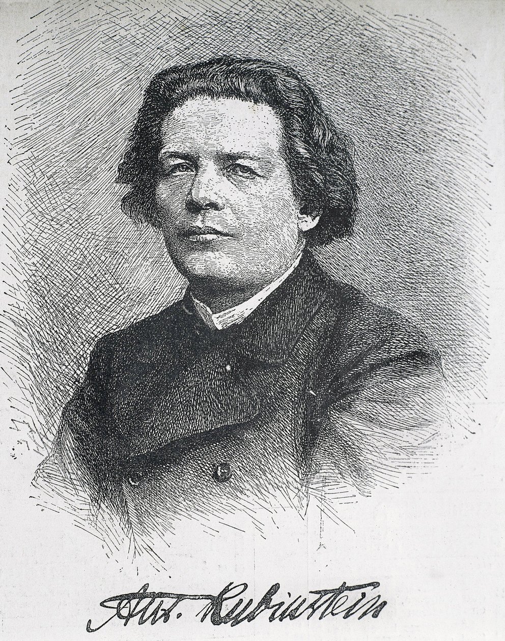 RUBINSTEIN, Anton Grigoryevich (1829-1894). Compositeur et pianiste russe. Portrait signé d