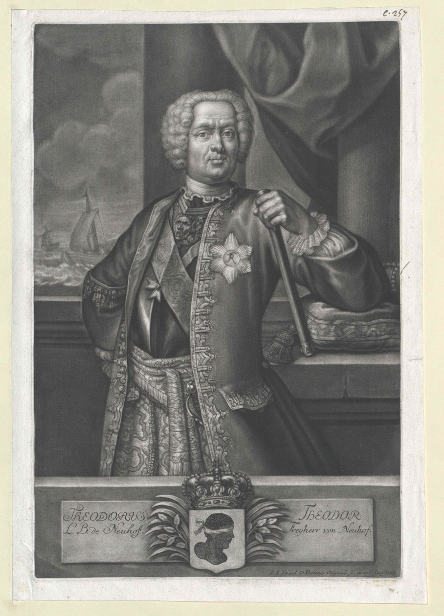 Theodor Baron Neuhof - Artist Unknown