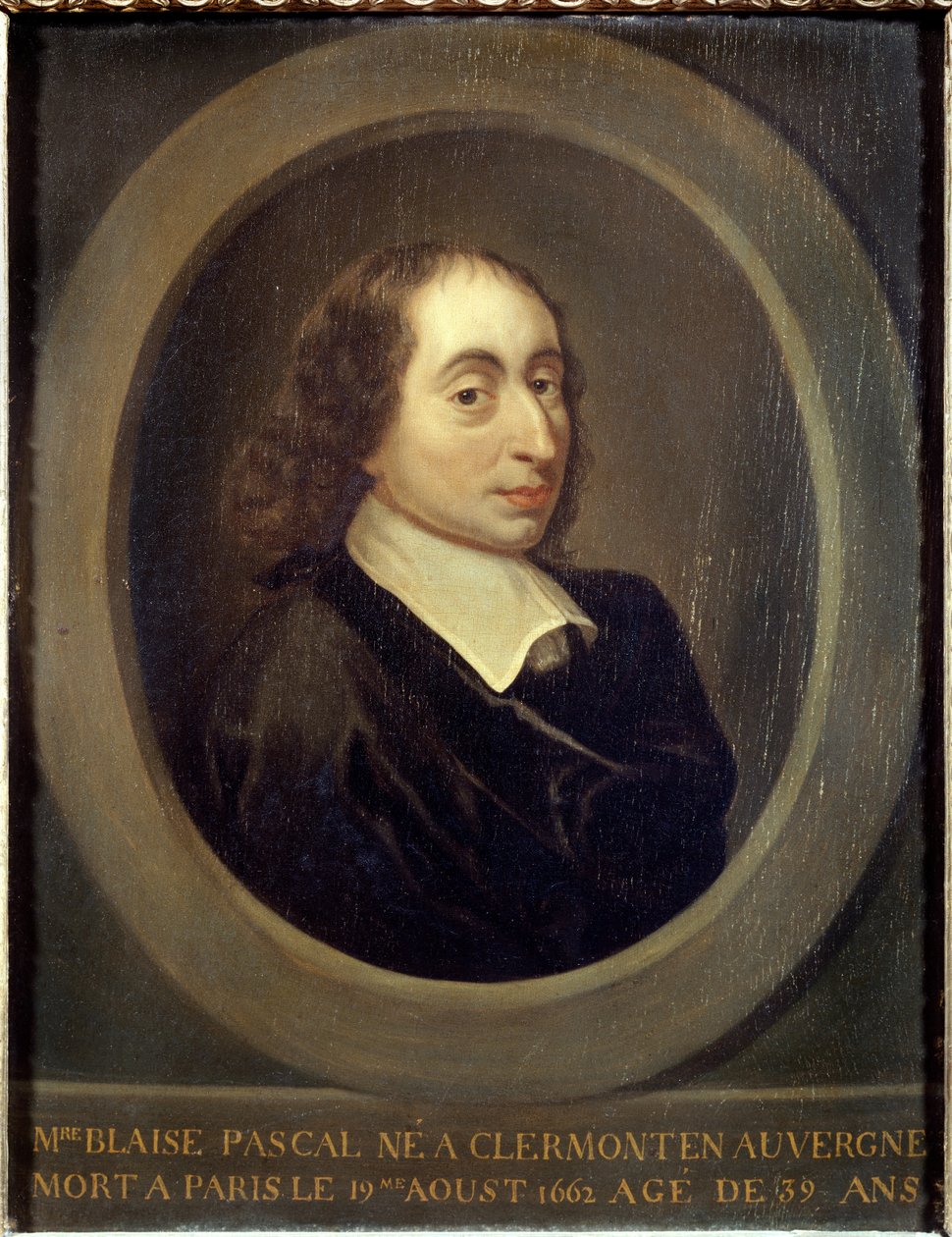 portrait de Blaise Pascal (1623-1662) (huile sur toile) - Artist Unknown