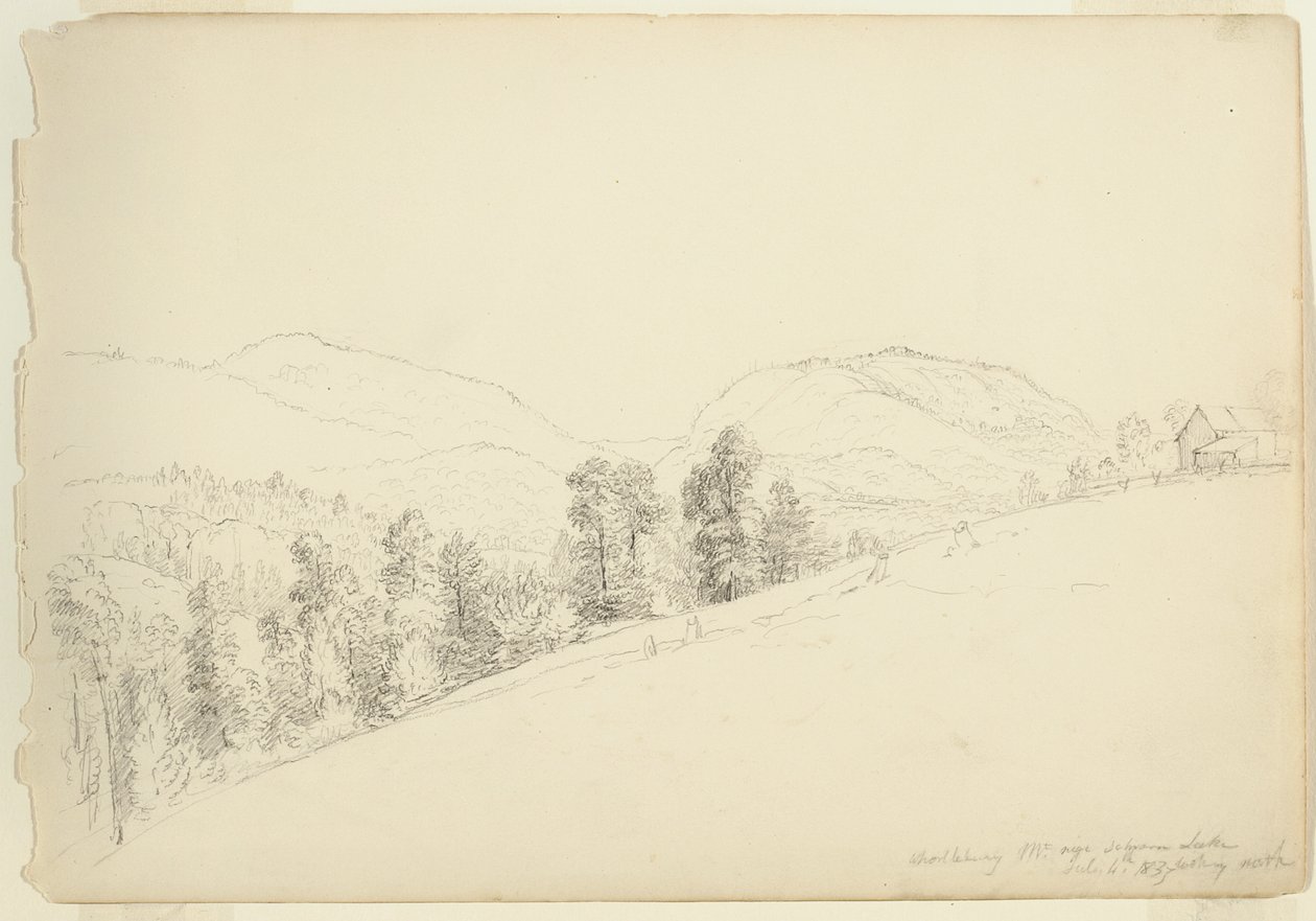 Montagne Whorllebury près du lac Schroon, New York, 1837 - Asher Brown Durand