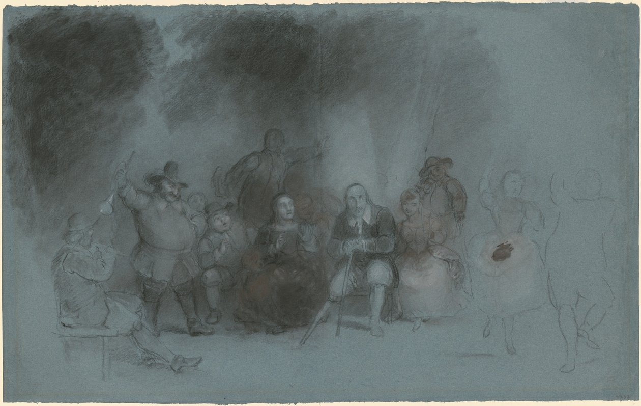 Étude pour "Danse sur la batterie en présence de Peter Stuyvesant" - Asher Brown Durand