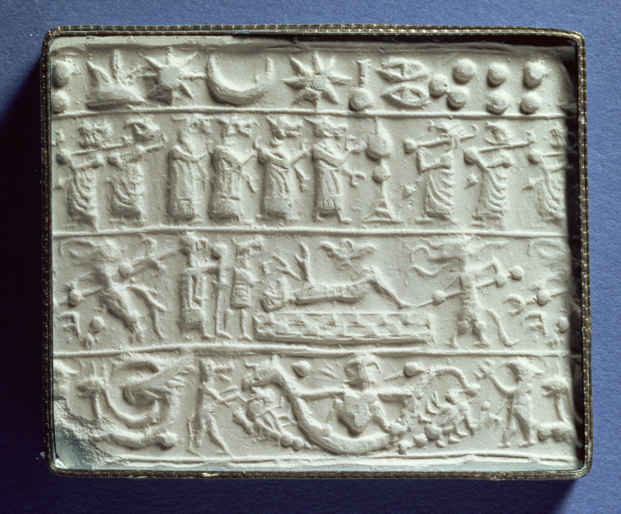 Impression de sceau-cylindre, période néo-assyrienne - Assyrian School