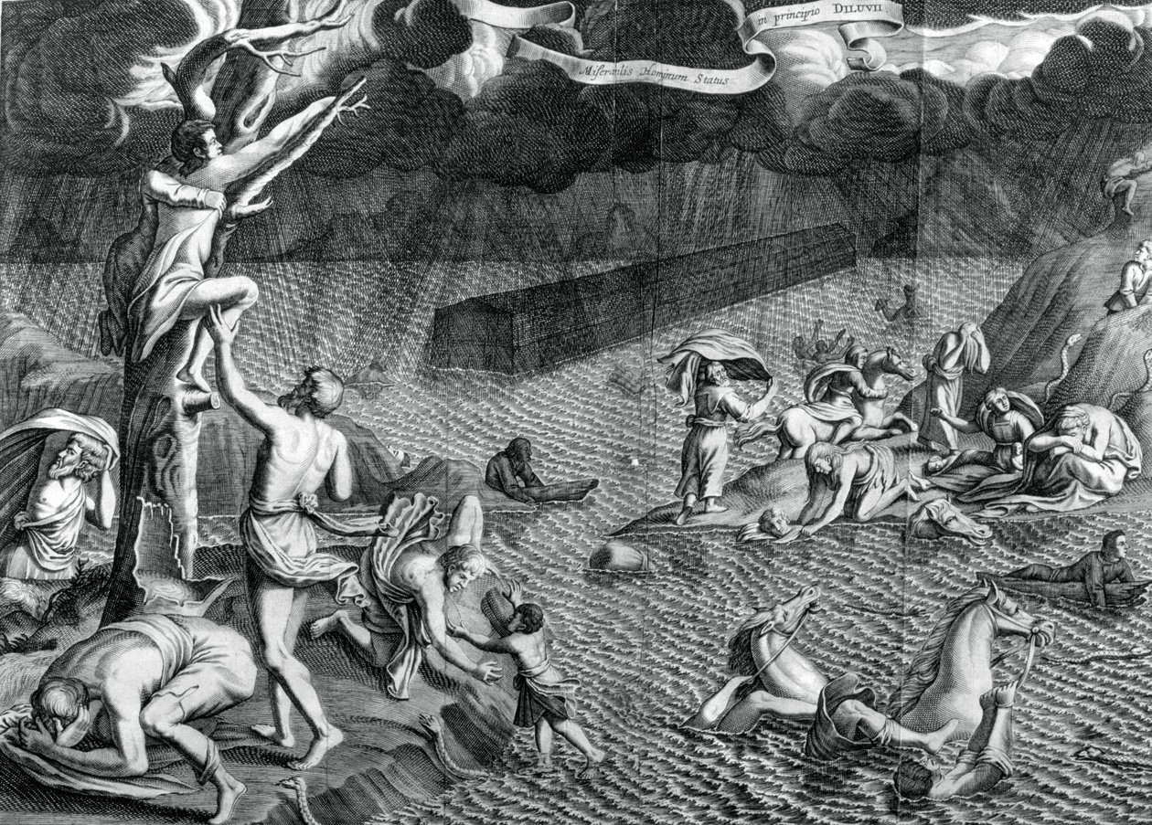 Scène du Déluge, 1675 - Athanasius Kircher