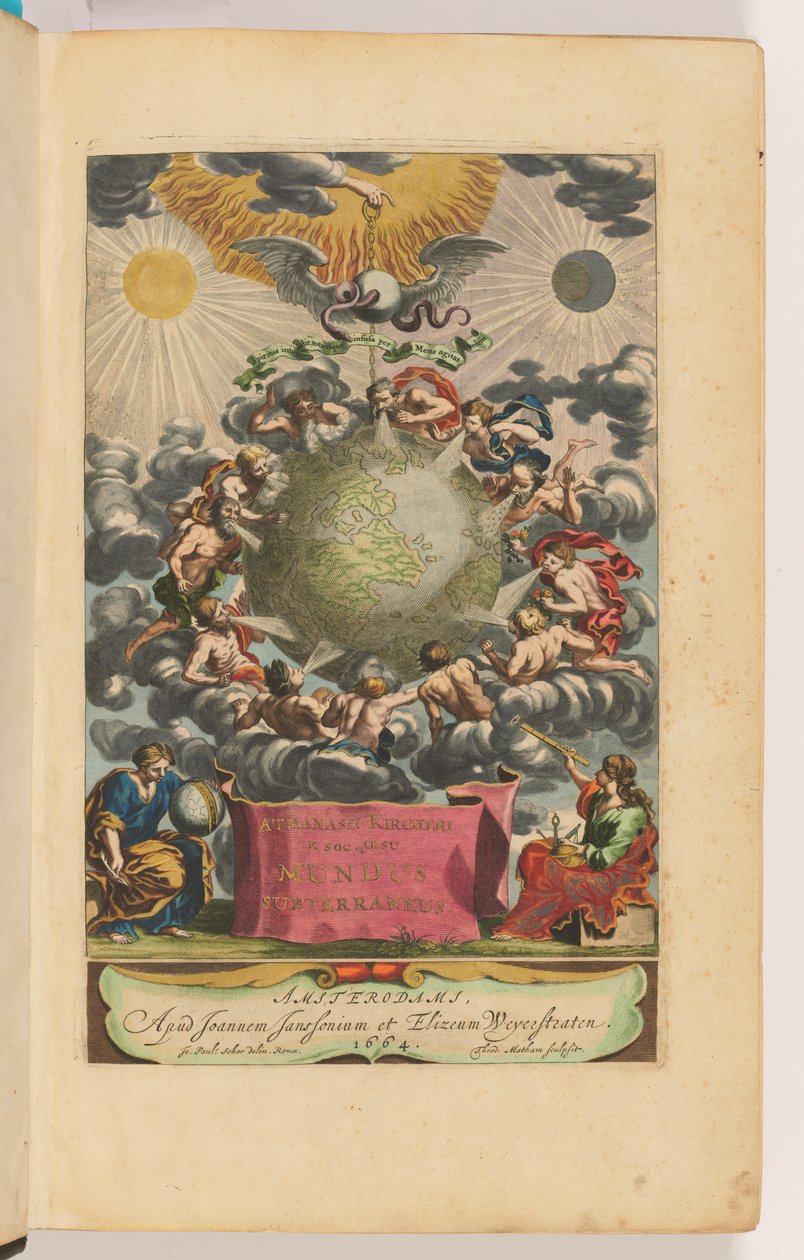 Page de titre de Mundus Subterraneus - Athanasius Kircher