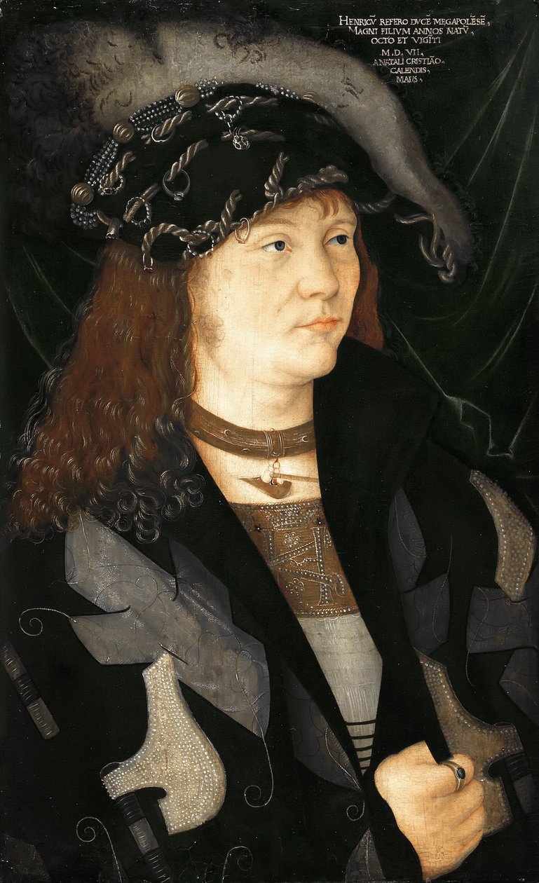 Allemand : Heinrich V Portrait de Henri V. de Mecklembourg - attributed to Jacopo de