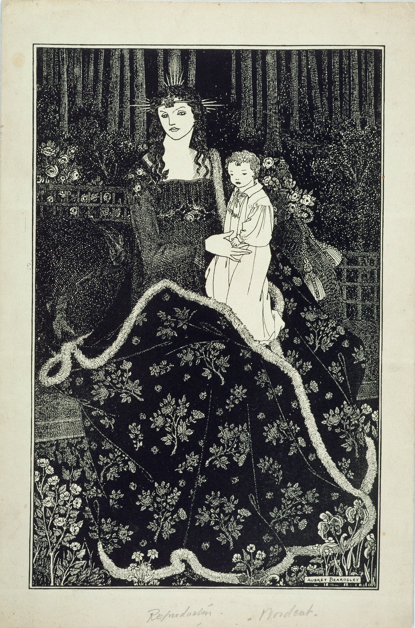 Grande carte de Noël, 1895 - Aubrey Beardsley