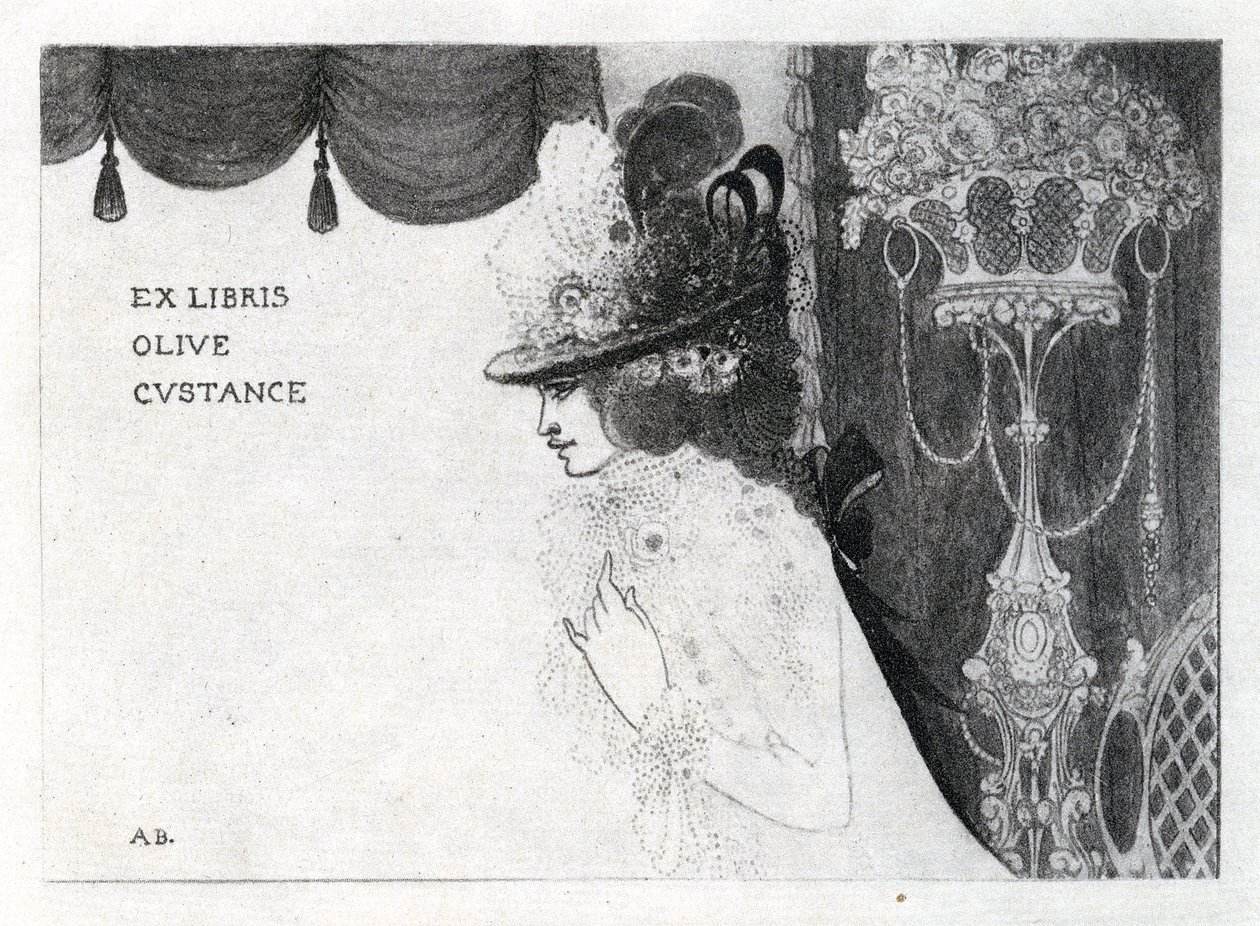 Conception pour un ex-libris pour Olive Custance - Aubrey Beardsley
