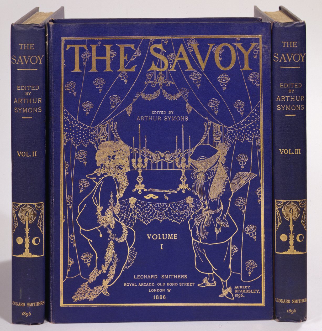 Couverture pour The Savoy, Volumes I-III, édité par Arthur Symons, publié par Leonard Smithers 1896 - Aubrey Beardsley