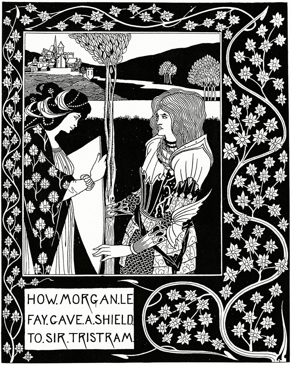 Comment Morgan le Fay a donné un Bouclier à Sir Tristram, illustration de 
