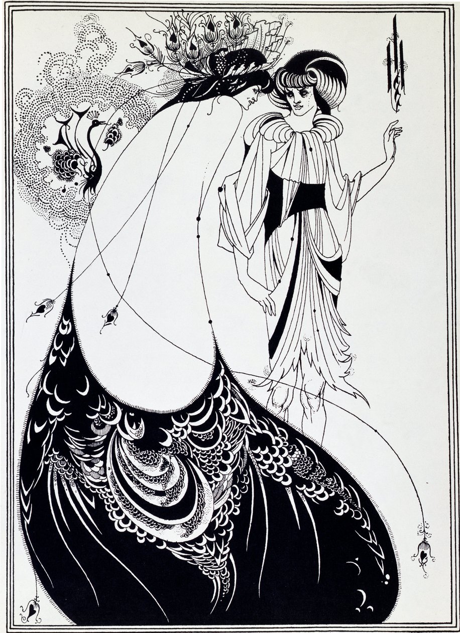 La Jupe de Paon. Illustration de Salomé par Oscar Wilde - Aubrey Beardsley