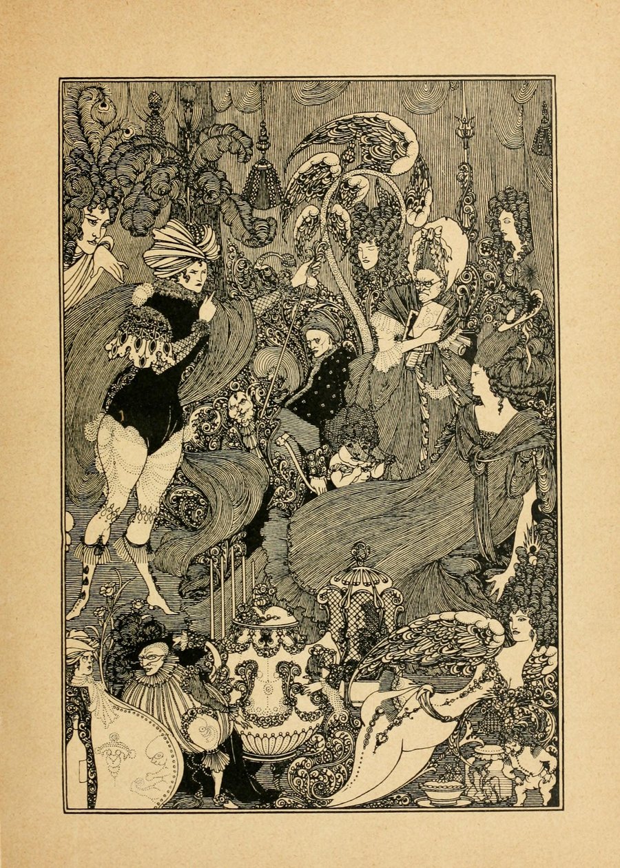 Le Viol du Verrou. Illustration pour La Caverne de la Rate par Alexander Pope - Aubrey Beardsley