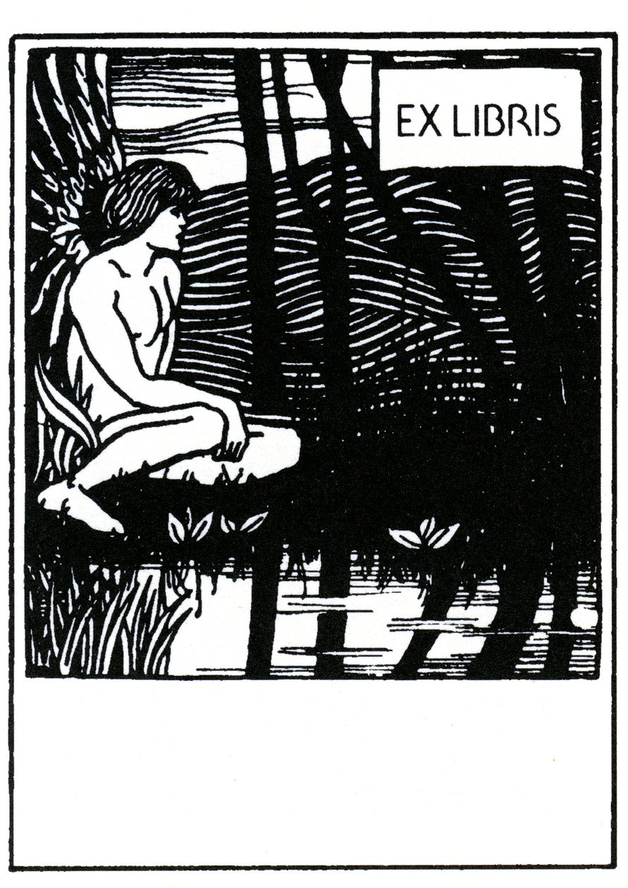 Vignette ex libris par Aubrey Beardsley (1872-1898) - Aubrey Beardsley