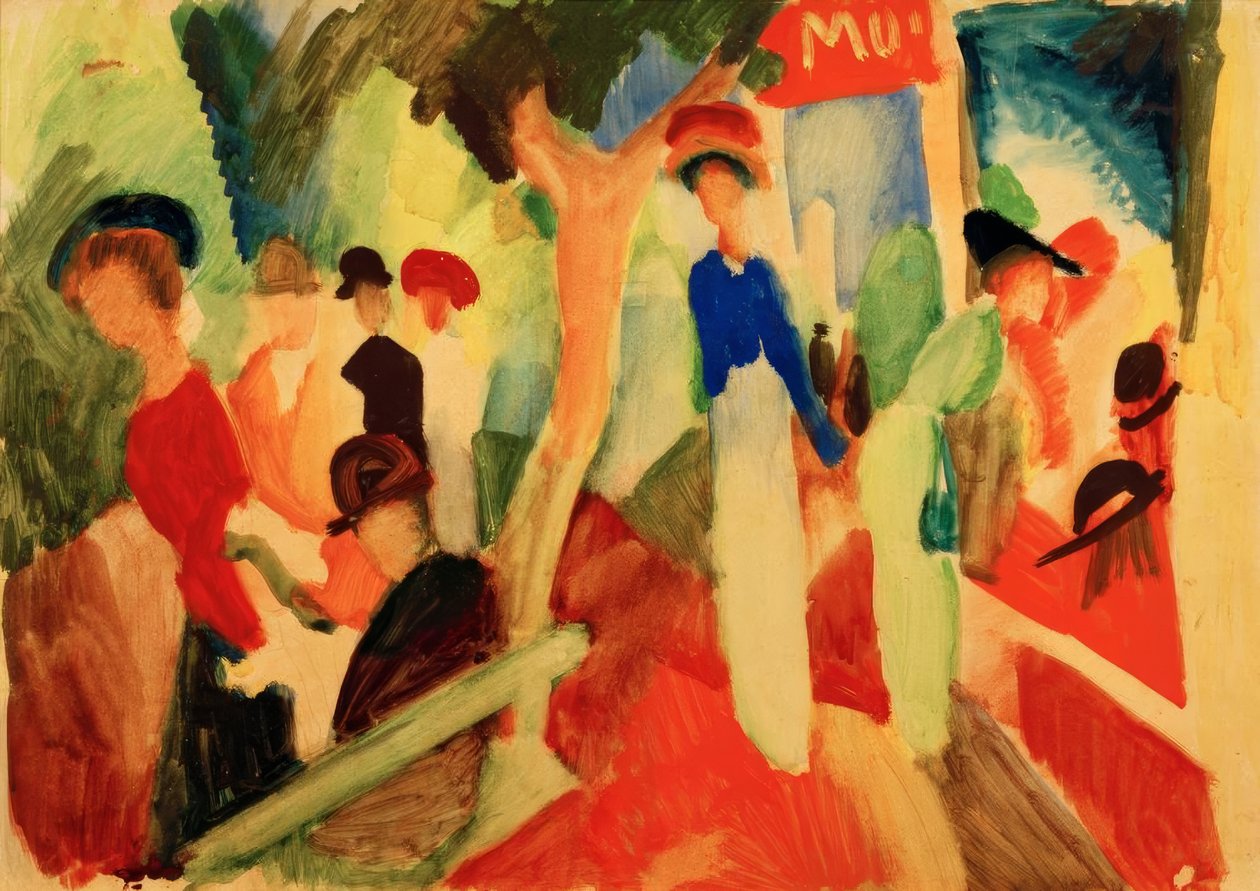 Magasin de chapeaux sur la promenade - August Macke