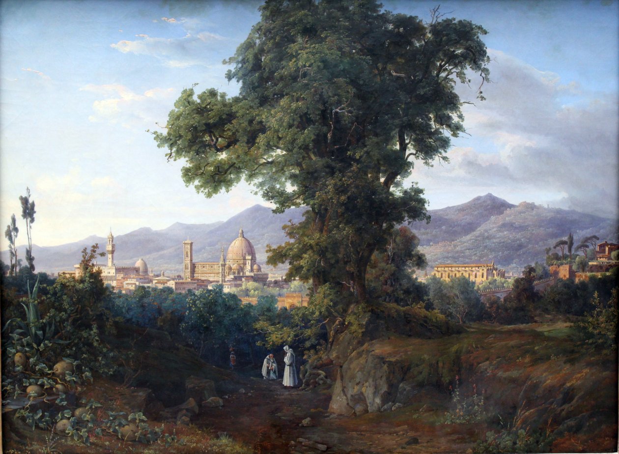 French : Vue de Florence View of Florenz - August Ahlborn