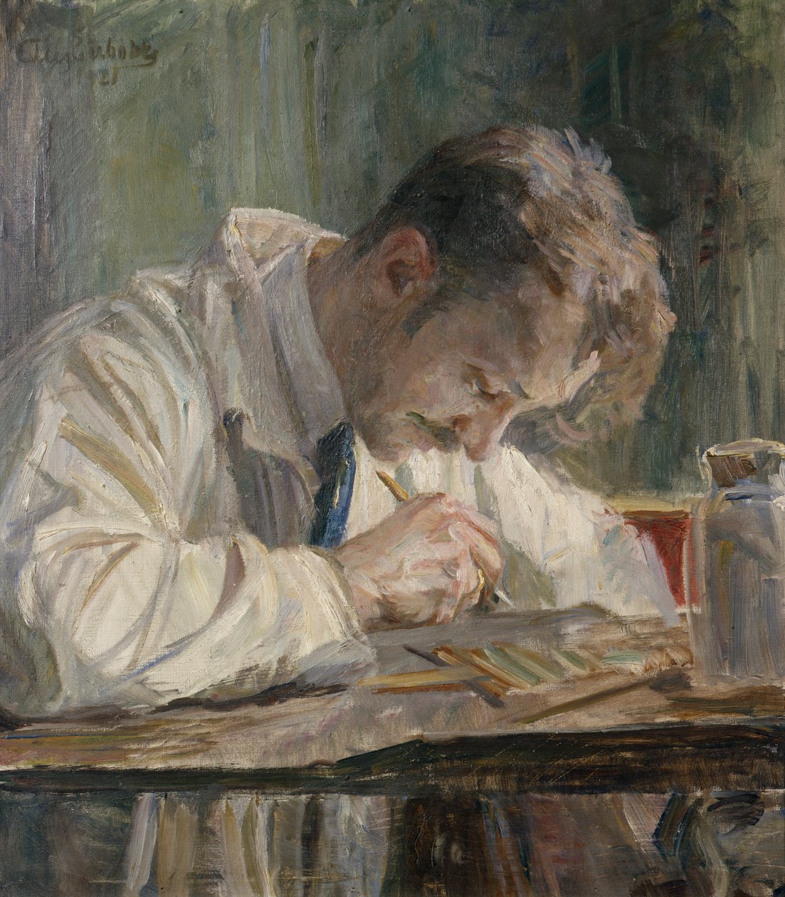 Le peintre sur porcelaine - August Eiebakke