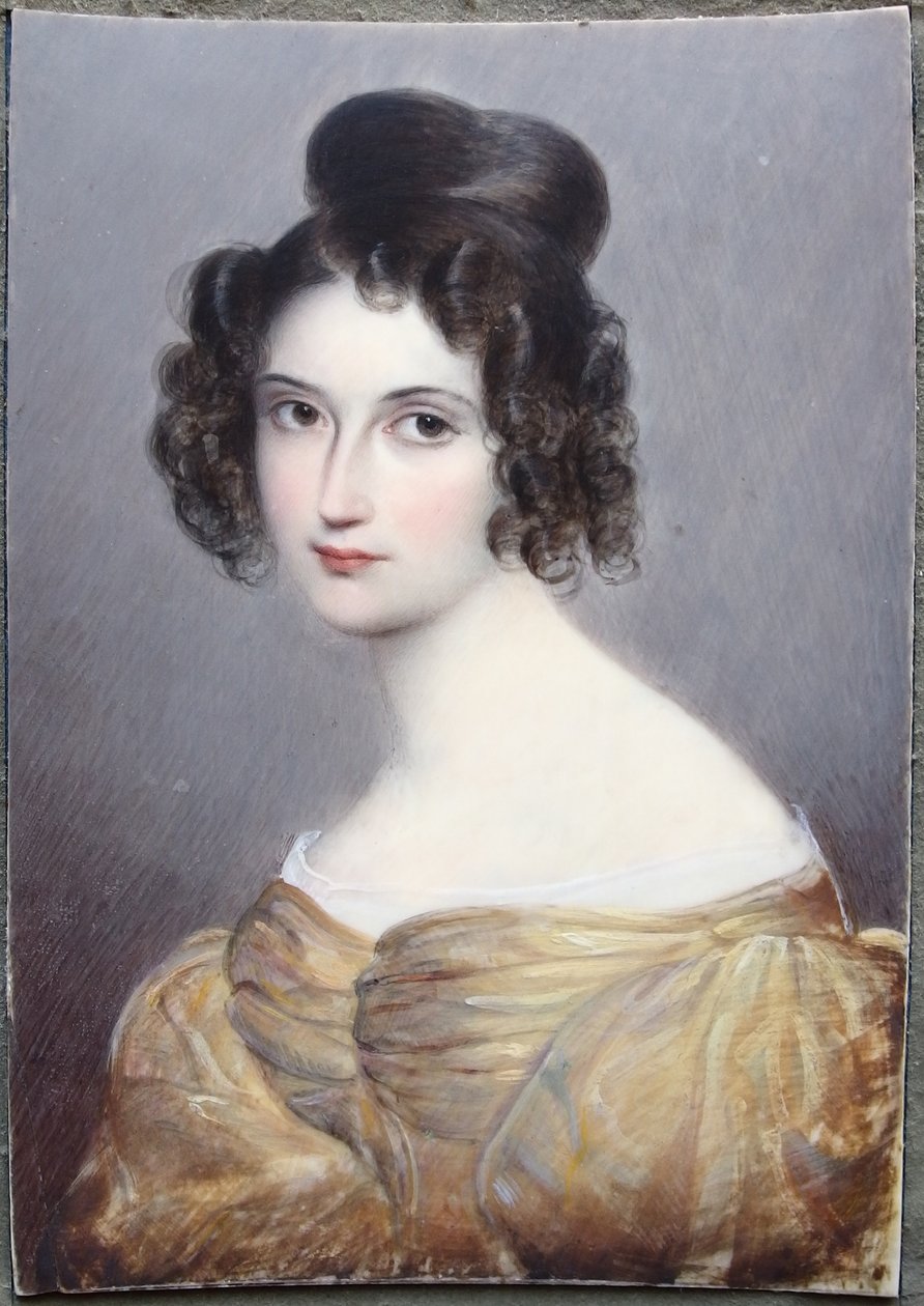 Miniatur, August Grahl, inconnu Lady 1, Ivoire - August Grahl