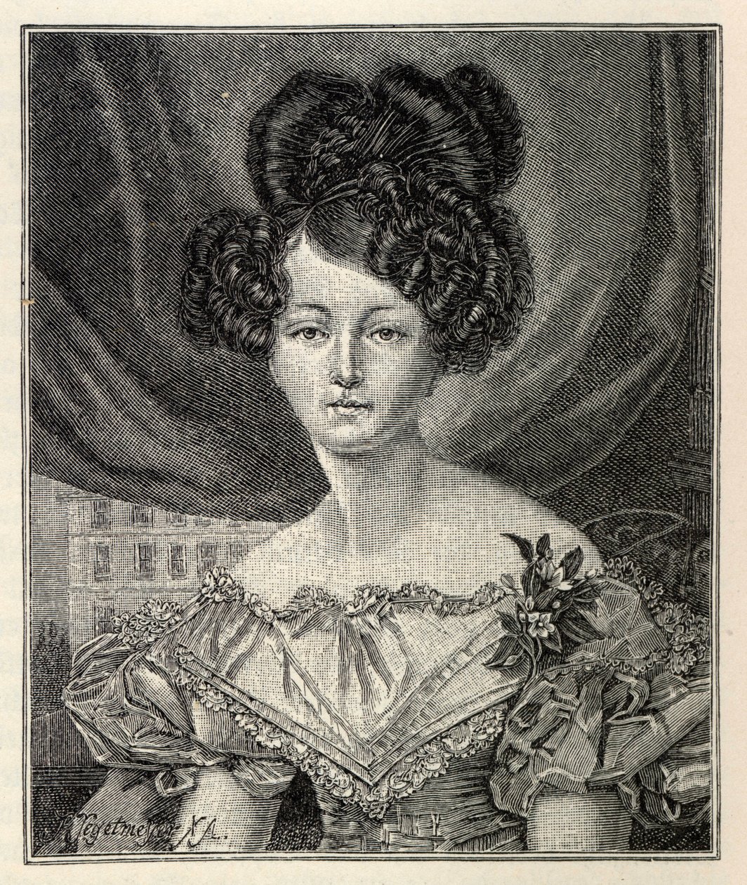 Augusta de Saxe-Weimar-Eisenach en tant que Princesse de Prusse, 1829 - August Heinrich Ferdinand Tegetmeyer