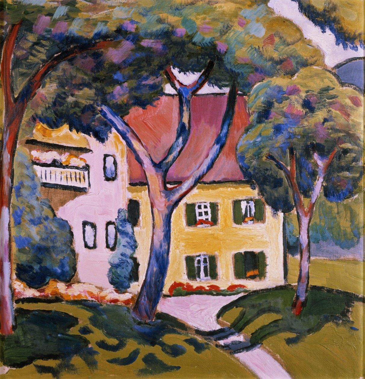 Maison dans un paysage - August Macke