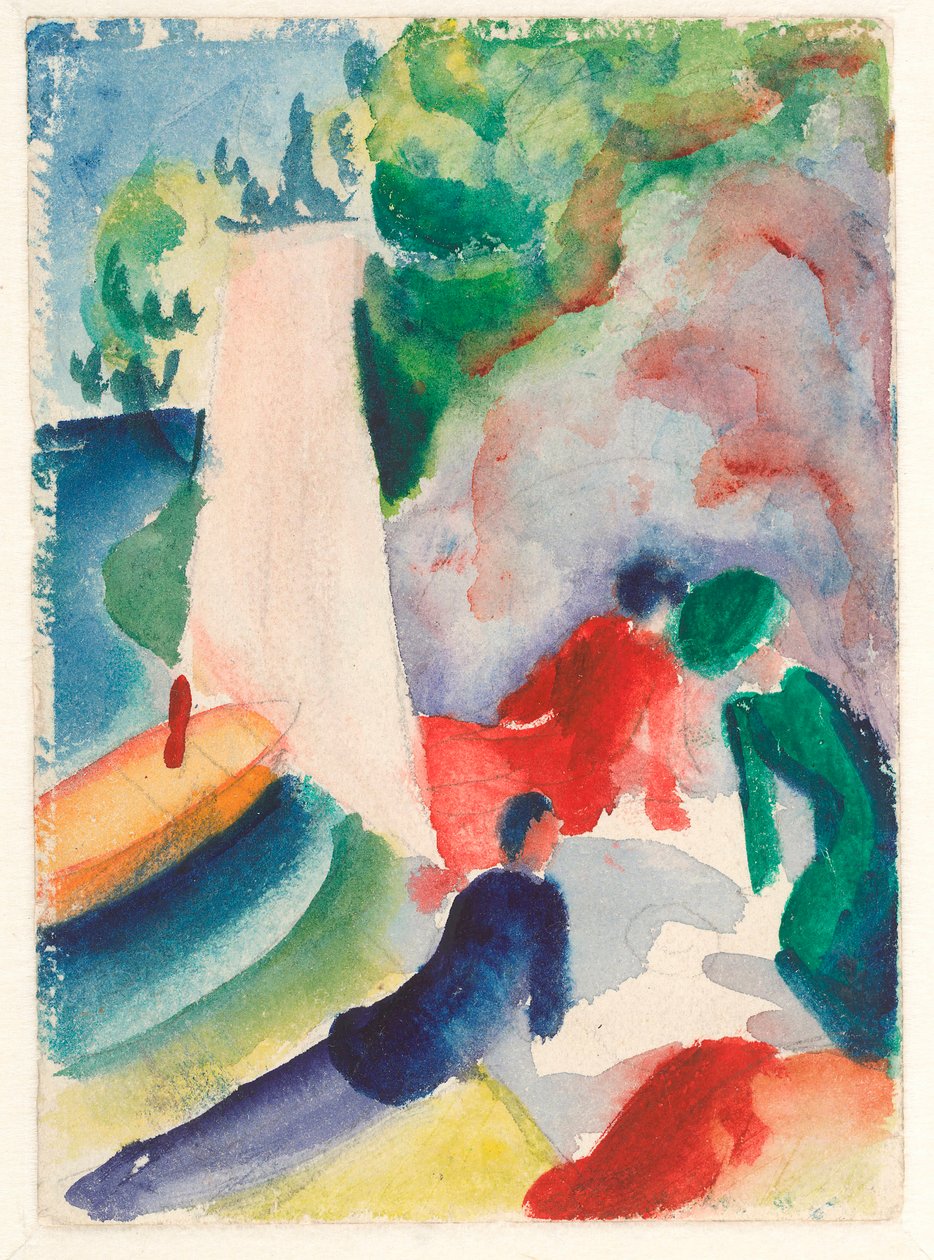 Pique-nique sur la plage - August Macke