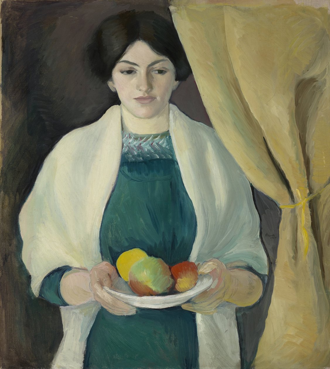 Portrait avec pommes - August Macke