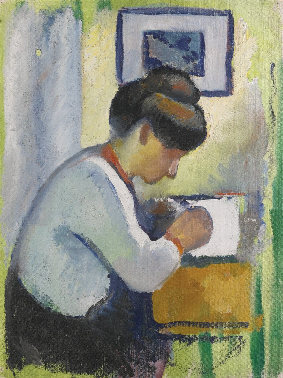 Femme écrivant - August Macke