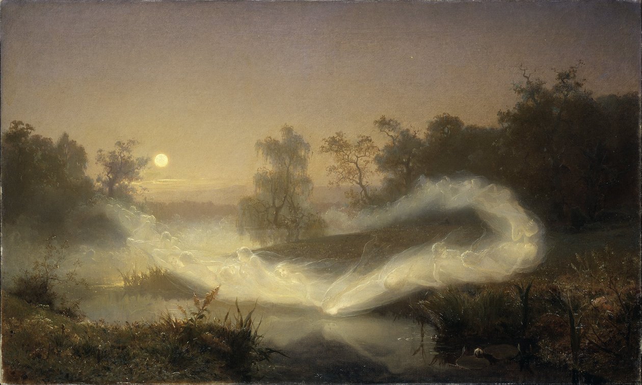 Suédois :  Fées dansantes Älvalek
 Suédois :  Fées dansantes Älvalek

 Fées dansantes

"
 Fées dansantes

" - August Malmström