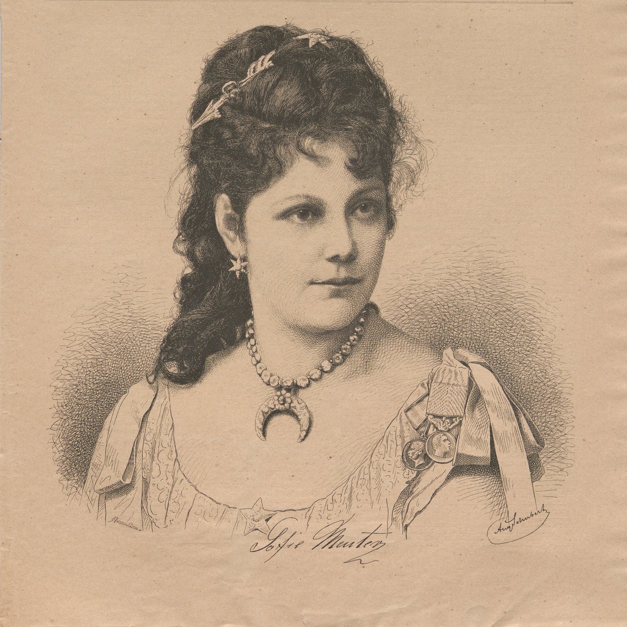 Portrait de la pianiste et compositrice Sophie Menter 1846-1918, 1883 - August Schubert