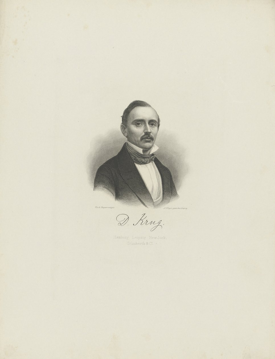 Portrait du pianiste et compositeur Diederich Krug 1821-1880, vers 1850 - August Weger