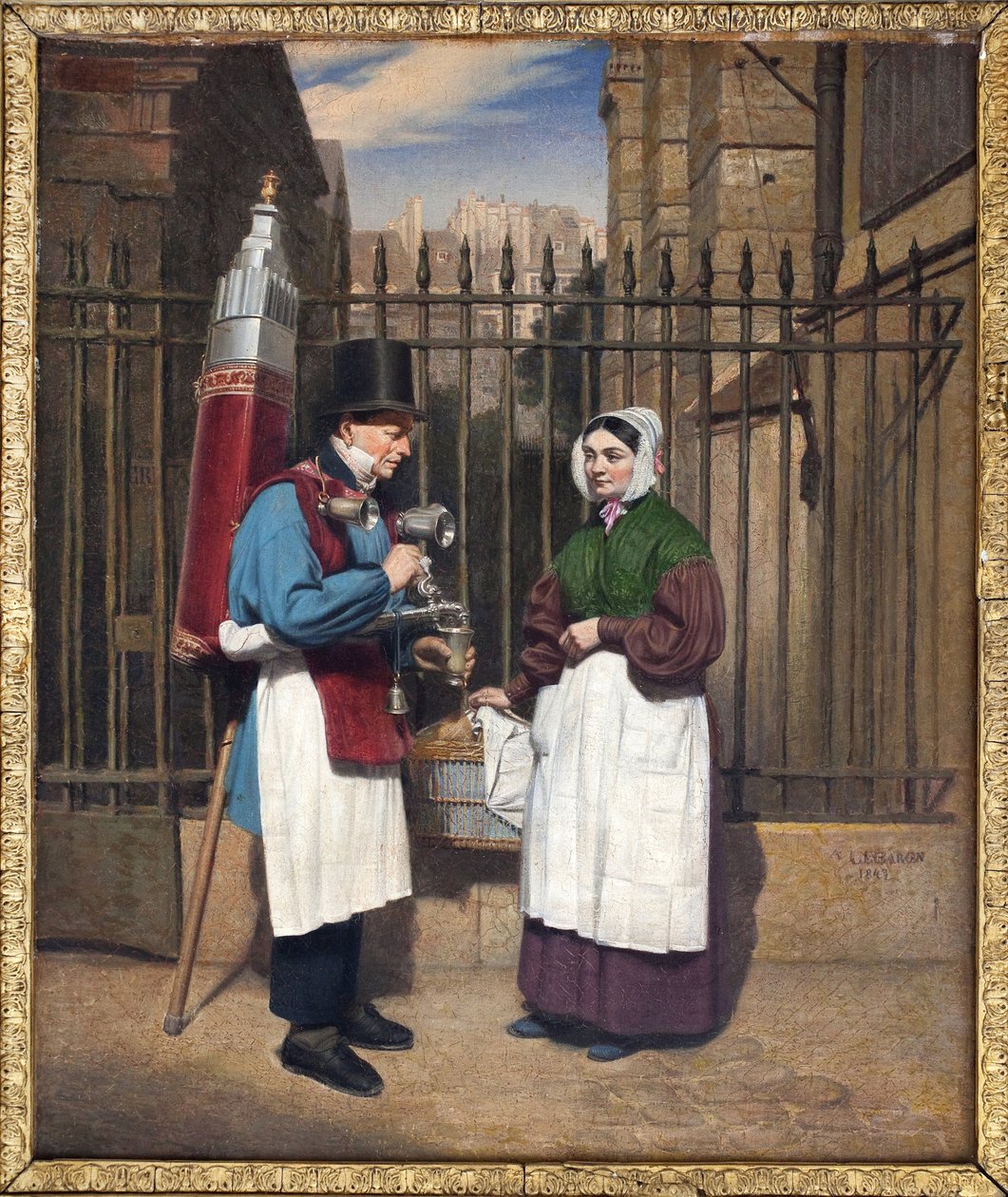 Le marchand de noix de coco et sa fontaine pittoresque - Augusta Le Baron Desves
