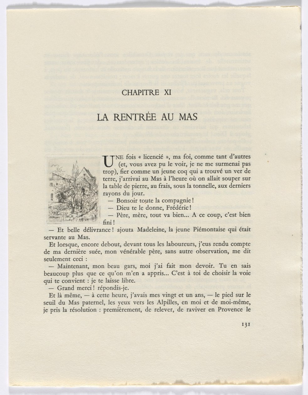 Frédéric Mistral: Mémoires et Recits by Frédéric Mistral: buildings and trees (page 131) - Auguste Brouet