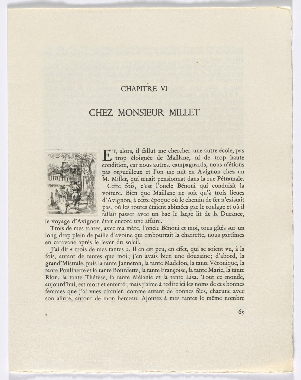 Frédéric Mistral: Mémoires et Recits by Frédéric Mistral: woman and man on horse (page 65) - Auguste Brouet