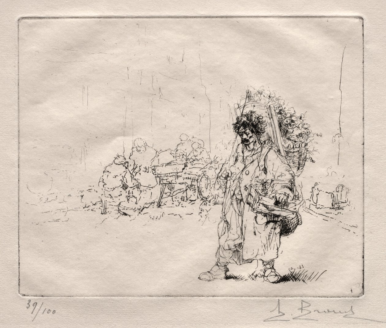 Marchand à la Hotte - Auguste Brouet