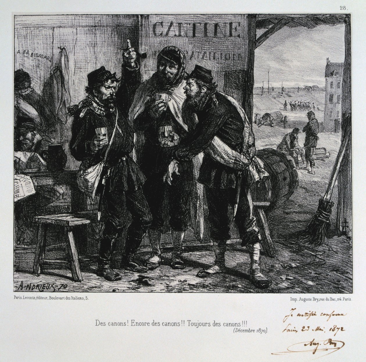 Des canons ! Encore des canons !! Toujours des canons !!! Siège de Paris, décembre 1870, 1872 - Auguste Bry